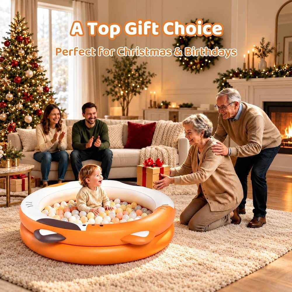 Orange Ball Pit for Toddlers view 3