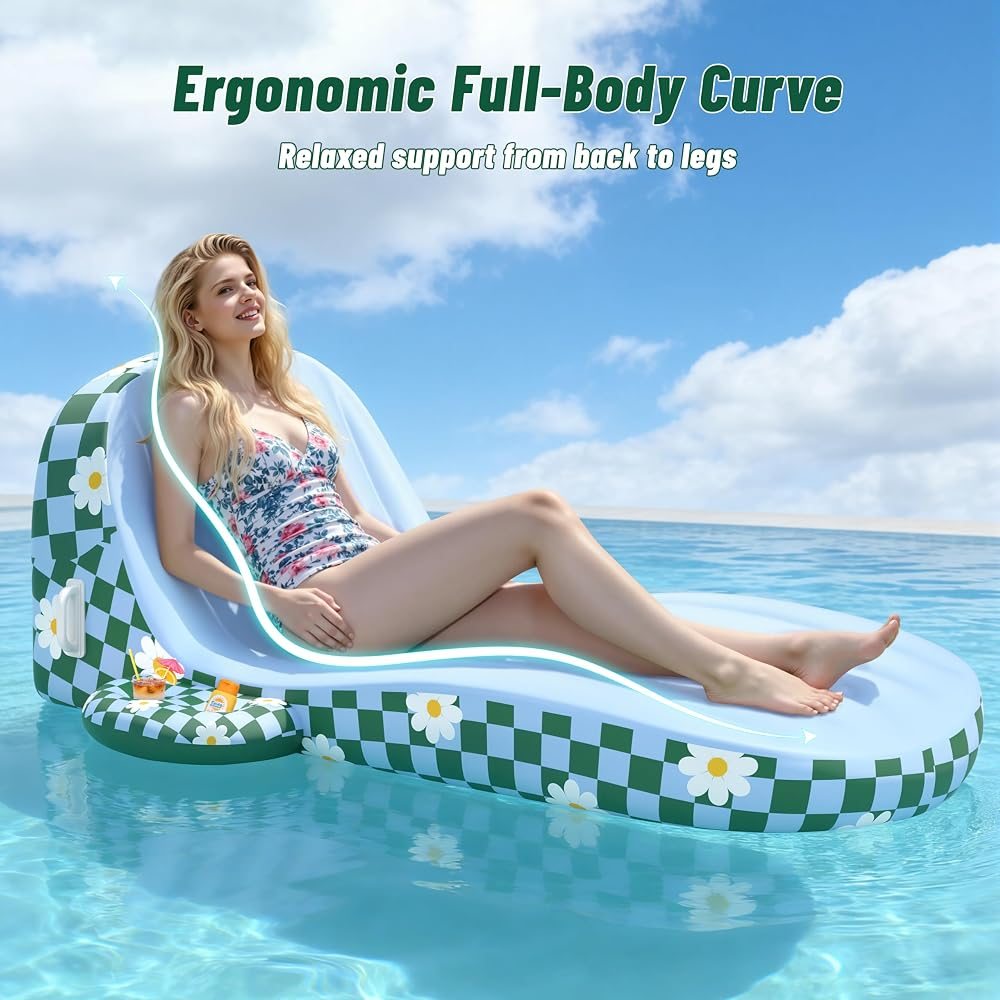Pool Lounger with Cup Holder and Caddy view 5