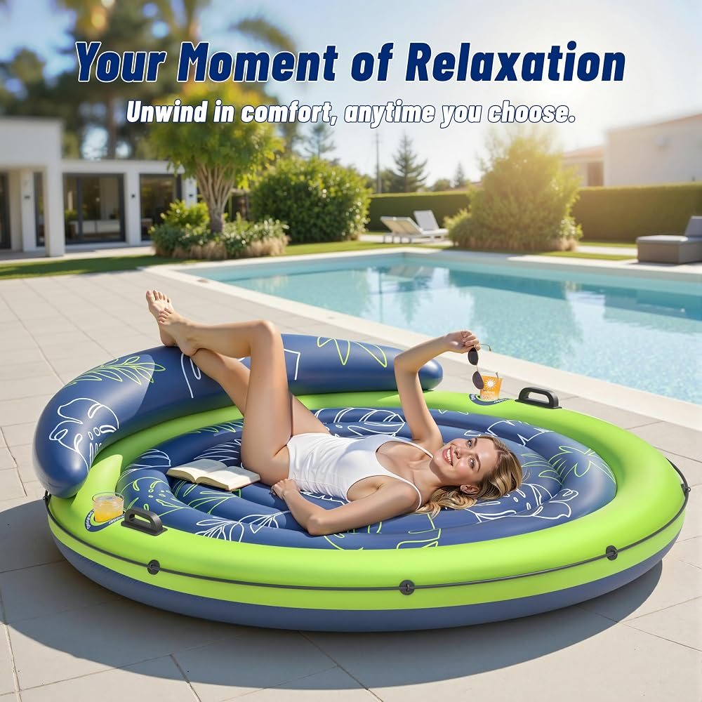 XL Round Tanning Pool Raft view 7